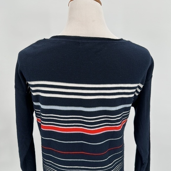Barbour Blue/White/Red Striped Crewneck Sweater Size Medium - Picture 6 of 12